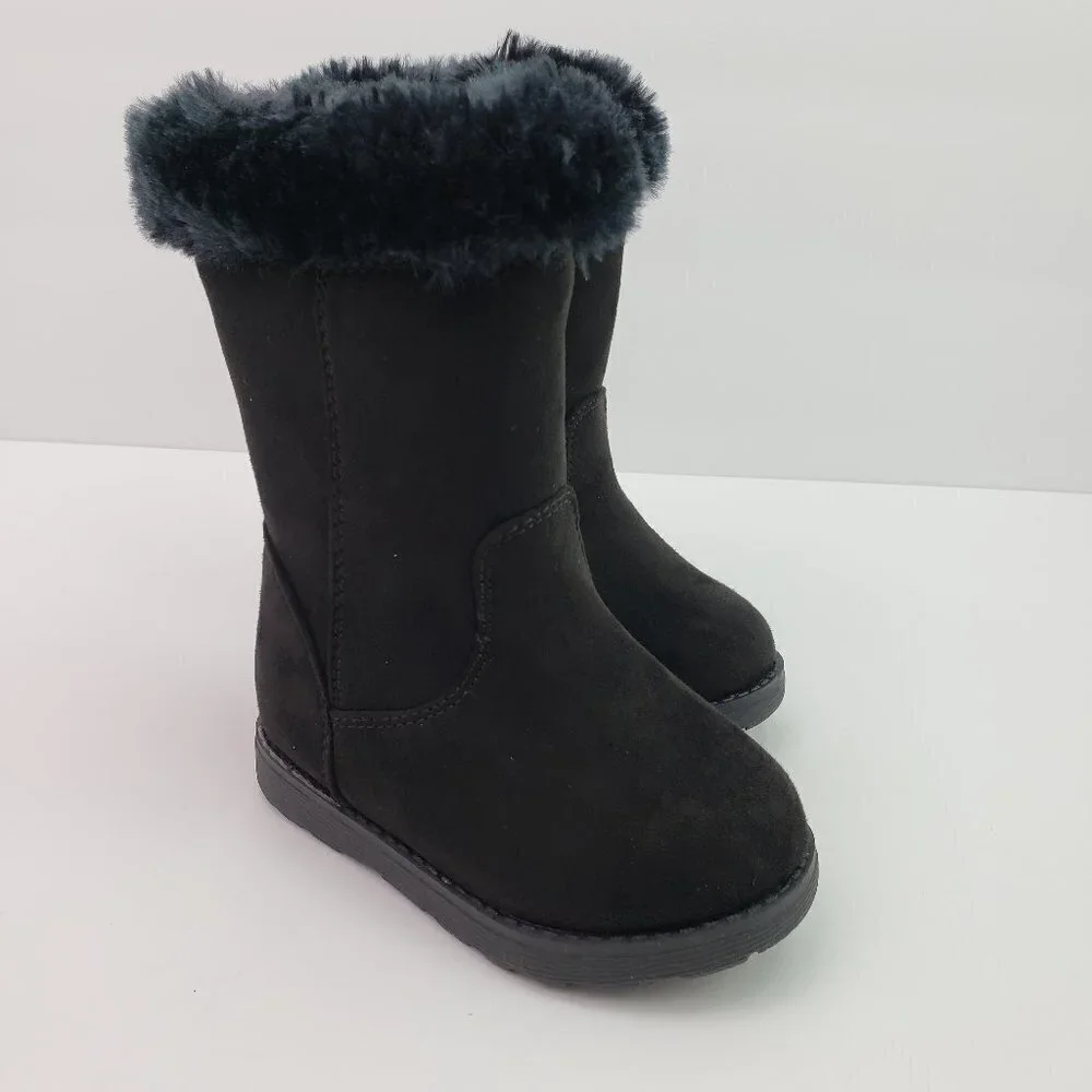 NEW Cat & Jack Leah Toddler Girls Size 5 Black Winter Snow Boots